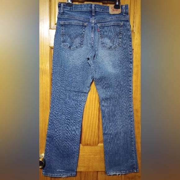 Women's Levi's Blue Bootcut Jeans with Classic Stretch, Size 10L - Picture 5 of 5